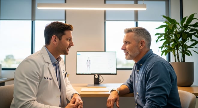 A doctor and patient in an honest conversation