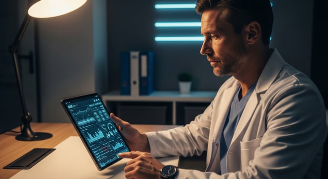 A doctor carrying out a weight loss assessment