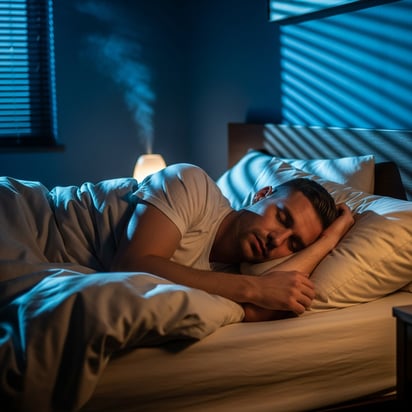 Melatonin supplement beside a bedside clock