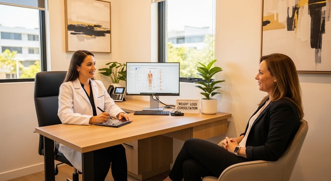 A weight loss consultation room