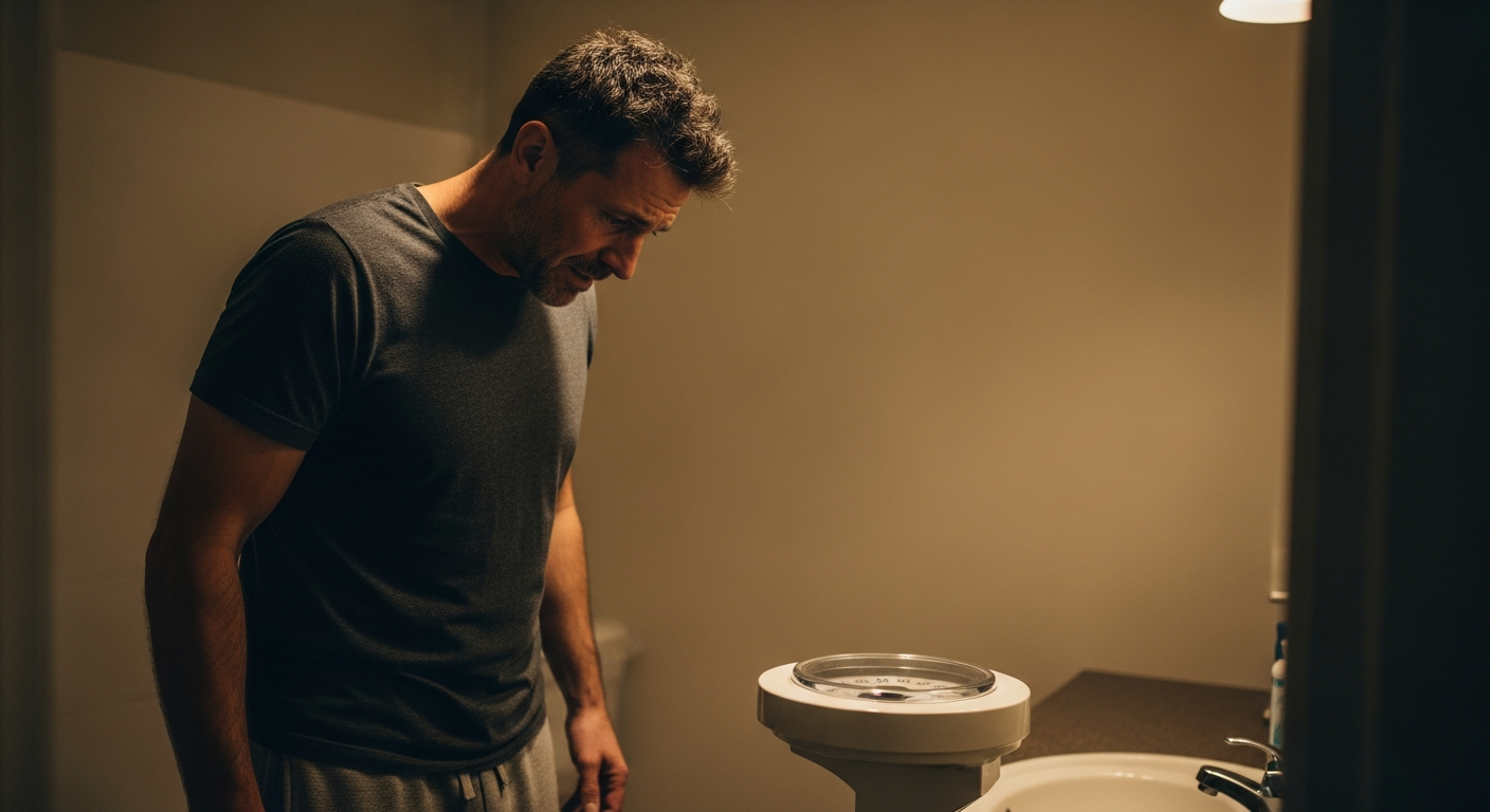 A man finding weight loss harder over time